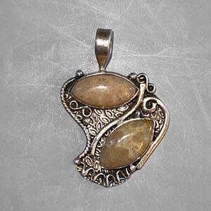 Organic Tan Coral Pendant